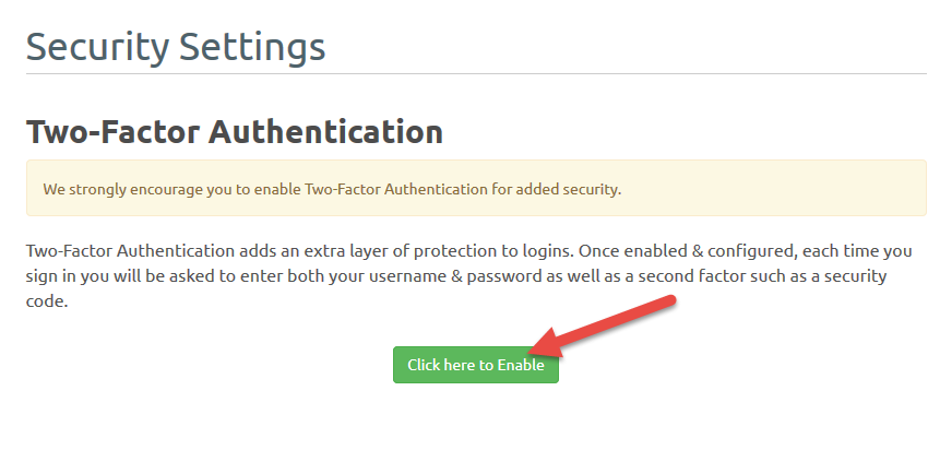 How do I enable two factor authentication for my client area login ...